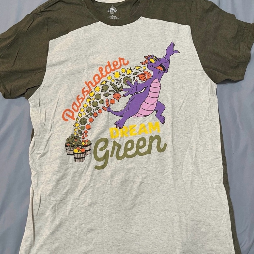 Figment Epcot Passholder “Dream Green” T-Shirt – Disney Parks Flower & Garden
